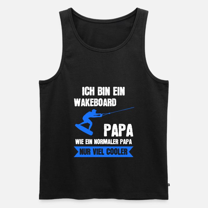 Wakeboard Papa Wake Board Wakeboarding Geschenk - Männer Premium Bio Tank Top - Schwarz