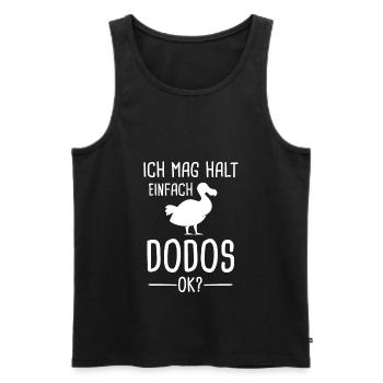 Dodo Dodos Ausgestorbener Vogel Geschenk - Männer Premium Bio Tank Top - Schwarz - Vorne - Michal (187cm)