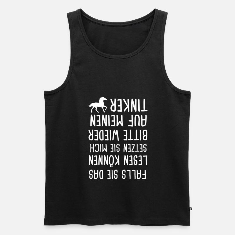 Tinker Pferd Pferde Geschenk - Männer Premium Bio Tank Top - Schwarz