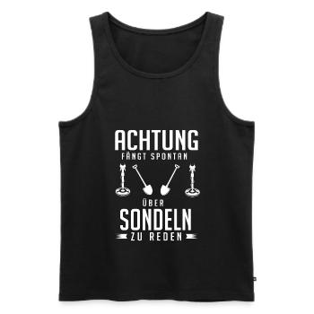 Sondeln Sondler Sondengänger Geschenk - Männer Premium Bio Tank Top - Schwarz - Vorne - Michal (187cm)
