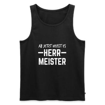Meister 2020 Meisterprüfung Dachdecker Geschenk - Männer Premium Bio Tank Top - Schwarz - Vorne - Michal (187cm)