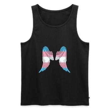 Cadeau LGBTQ de l'aile transgenre Gay Pride - Débardeur bio Premium Homme - noir - Devant - Michal (187cm)