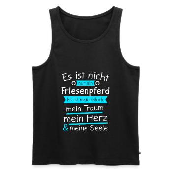 Friesenpferd Friesen Friese Geschenk - Männer Premium Bio Tank Top - Schwarz - Vorne - AI Model Male 178 light (178cm)