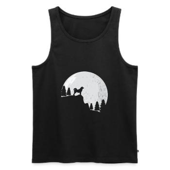 Cadeau pour chien Shiba Inu Akita - Débardeur bio Premium Homme - noir - Devant - Michal (187cm)