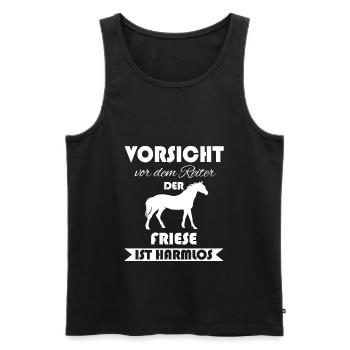 Friese Friesen Friesenpferd Geschenk - Männer Premium Bio Tank Top - Schwarz - Vorne - AI Model Male 178 light (178cm)