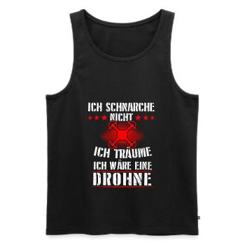 Drohne Drohnen Quadcopter Geschenk - Männer Premium Bio Tank Top - Schwarz - Vorne - Michal (187cm)