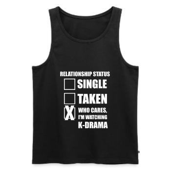 K-Drama South Korea Korean Clothes Geschenk - Männer Premium Bio Tank Top - Schwarz - Vorne - Michal (187cm)