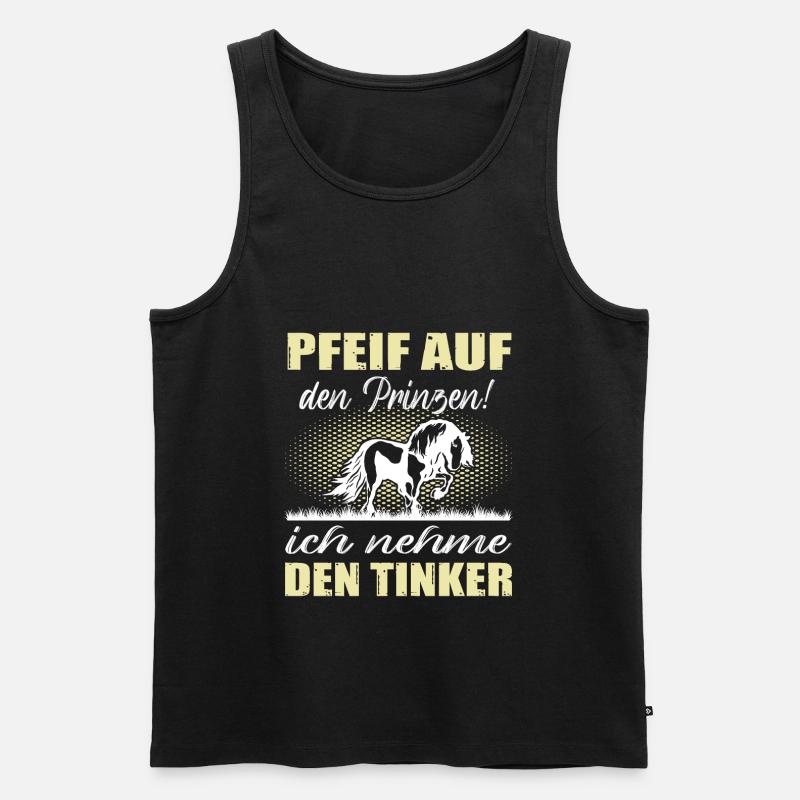 Tinker Pferd Reiten Geschenk - Männer Premium Bio Tank Top - Schwarz