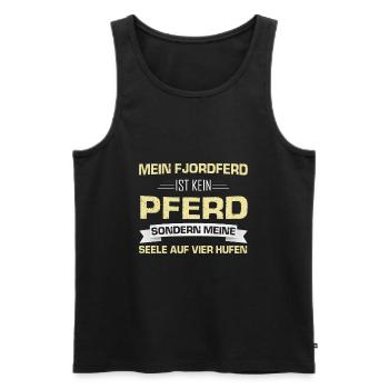 Fjordpferd Fjord Reiter Geschenk - Männer Premium Bio Tank Top - Schwarz - Vorne - AI Model Male 178 light (178cm)