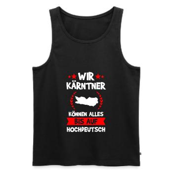 Kärnten Kärtner Österreich Geschenk - Männer Premium Bio Tank Top - Schwarz - Vorne - Michal (187cm)
