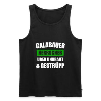 Galabauer Galabau Landschaftsgärtner Geschenk - Männer Premium Bio Tank Top - Schwarz - Vorne - Michal (187cm)