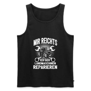 Landmaschinenmechaniker Landmaschinen Traktor - Männer Premium Bio Tank Top - Schwarz - Vorne - Michal (187cm)