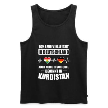 Kurdistan Deutschland Kurde Kurdisch Geschenk - Männer Premium Bio Tank Top - Schwarz - Vorne - Michal (187cm)