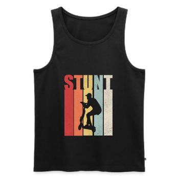 Stunt scooter scooter scooter rider gift - Men's Premium Organic Tank Top - black - Front - AI Model Male 178 light (178cm)