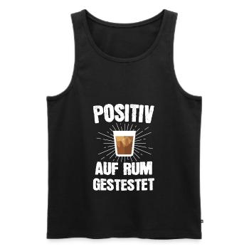 Rum Alkohol Trinken Schnaps Geschenk - Männer Premium Bio Tank Top - Schwarz - Vorne - Michal (187cm)
