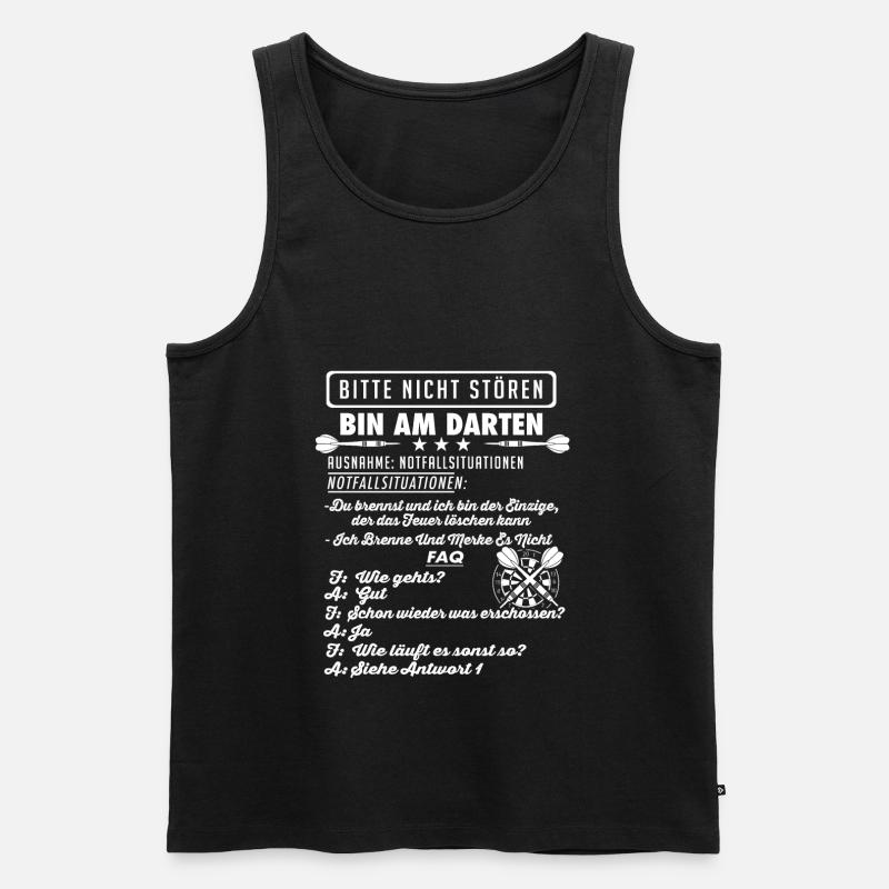 Dart Darts Darten Geschenk - Männer Premium Bio Tank Top - Schwarz