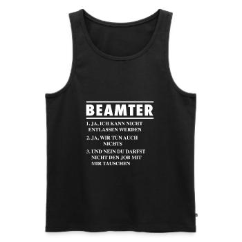 Beamter Beamte Zollbeamter Geschenk - Männer Premium Bio Tank Top - Schwarz - Vorne - AI Model Male 178 light (178cm)