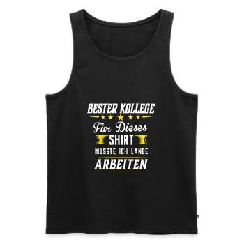 Bester Kollege Jobwechsel Abschiedsgeschenk Arbeit - Männer Premium Bio Tank Top - Schwarz - Vorne - Michal (187cm)
