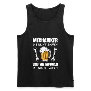 Mechaniker Bier Kfz-Mechaniker Schrauber Geschenk - Männer Premium Bio Tank Top - Schwarz - Vorne - Michal (187cm)
