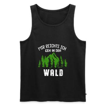 Wald Forstwirt Waldarbeiter Bushcraft Geschenk - Männer Premium Bio Tank Top - Schwarz - Vorne - Michal (187cm)