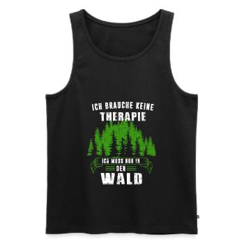Wald Forstwirt Waldarbeiter Geschenk - Männer Premium Bio Tank Top - Schwarz - Vorne - Michal (187cm)