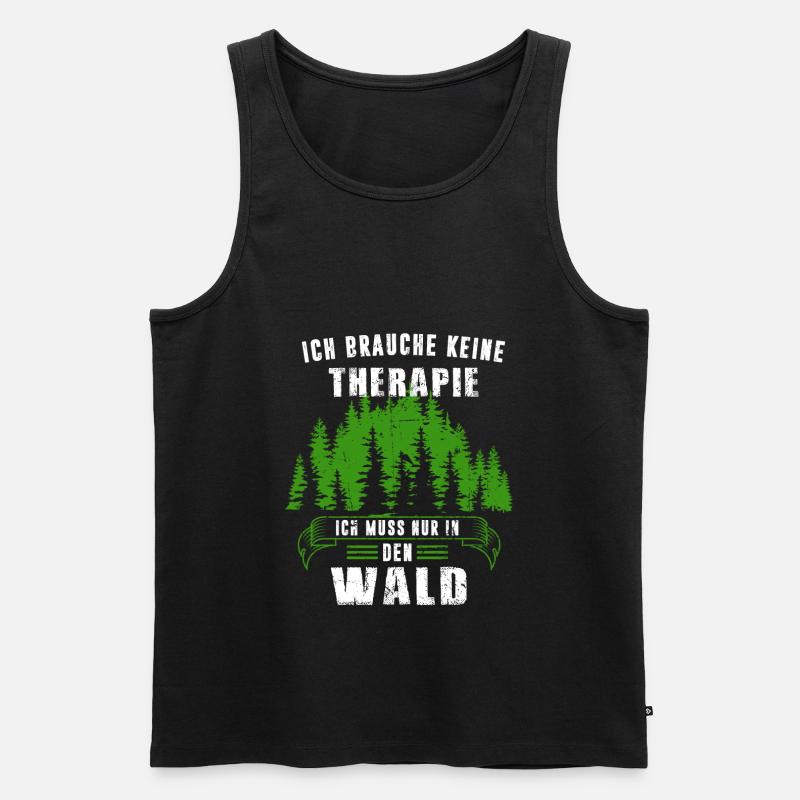 Wald Forstwirt Waldarbeiter Geschenk - Männer Premium Bio Tank Top - Schwarz