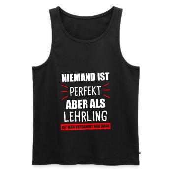 Lehrling Ausbildung Azubi Elektriker Geschenk - Männer Premium Bio Tank Top - Schwarz - Vorne - Michal (187cm)