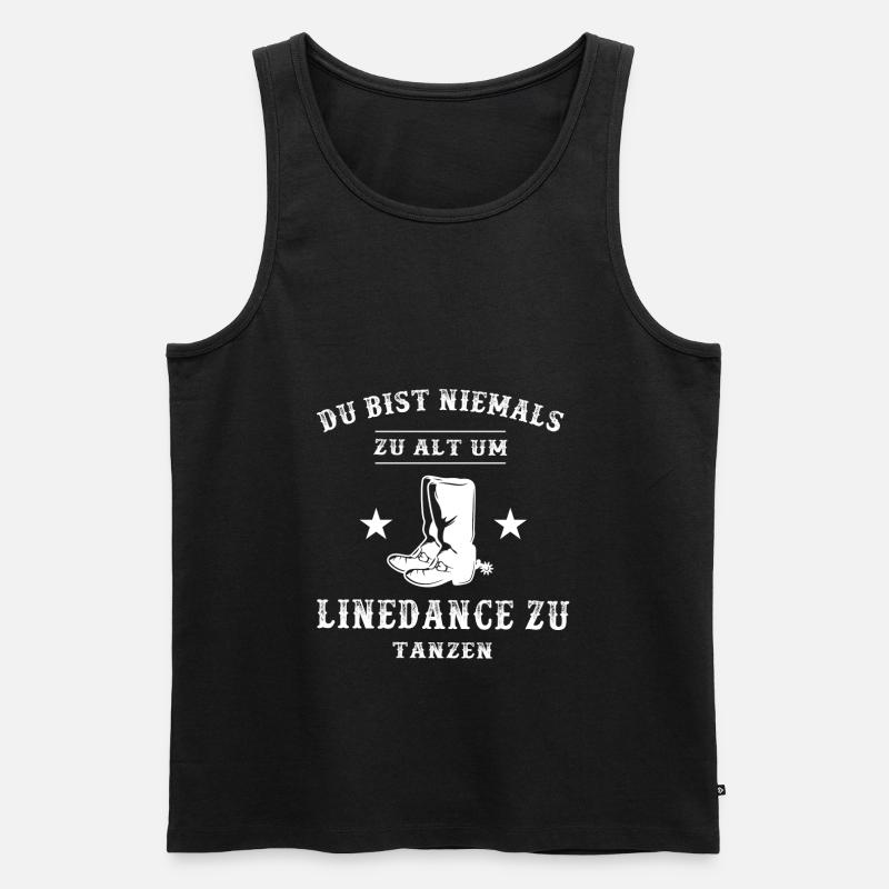 Linedance Linedancer Western Geschenk - Männer Premium Bio Tank Top - Schwarz
