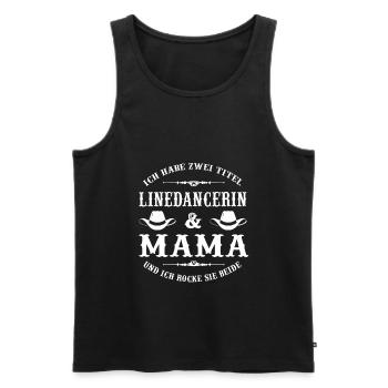 Linedance Mama Linedancer Line Dance Geschenk - Männer Premium Bio Tank Top - Schwarz - Vorne - Michal (187cm)