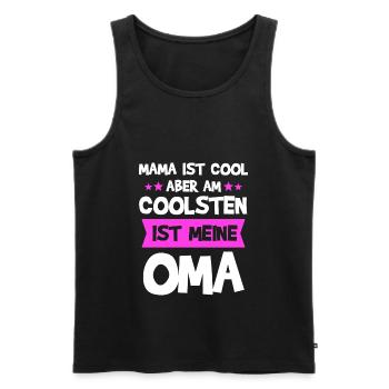 Oma Baby Sprüche Großmutter Schwangerschaft - Männer Premium Bio Tank Top - Schwarz - Vorne - Michal (187cm)