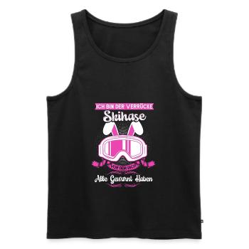 Skihase Skihaserl Skihäschen Geschenk - Männer Premium Bio Tank Top - Schwarz - Vorne - Michal (187cm)