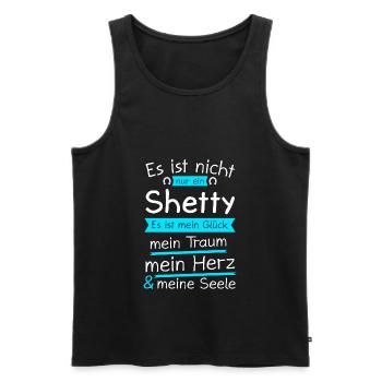 Shetty Shetland Pony Pferd Geschenk - Männer Premium Bio Tank Top - Schwarz - Vorne - Michal (187cm)