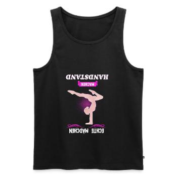 Handstand Turnen Turner Geschenk - Männer Premium Bio Tank Top - Schwarz - Vorne - Michal (187cm)