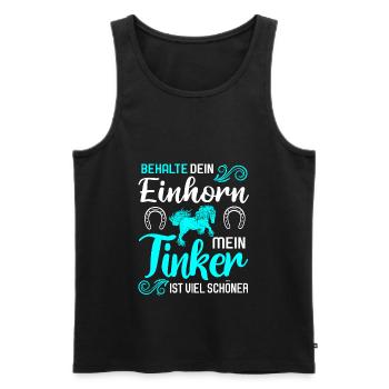 Tinker Pferd Reiter Geschenk - Männer Premium Bio Tank Top - Schwarz - Vorne - Michal (187cm)