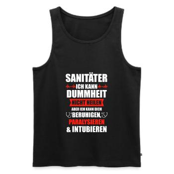 Sanitäter Rettungssanitäter Rettungsdienst - Männer Premium Bio Tank Top - Schwarz - Vorne - AI Model Male 178 light (178cm)