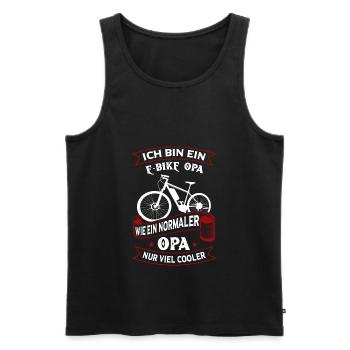 E-Bike Opa E-Biker Fahrrad Geschenk - Männer Premium Bio Tank Top - Schwarz - Vorne - Michal (187cm)