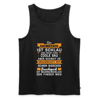 Dachdecker Dachdecken Dachdeckermeister Geschenk - Männer Premium Bio Tank Top - Schwarz - Vorne - Michal (187cm)
