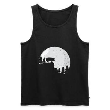 Schwein Schweinchen Schweine Geschenk - Männer Premium Bio Tank Top - Schwarz - Vorne - AI Model Male 178 light (178cm)
