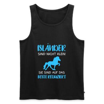 Islandpferd Isländer Pferde Geschenk - Männer Premium Bio Tank Top - Schwarz - Vorne - Michal (187cm)
