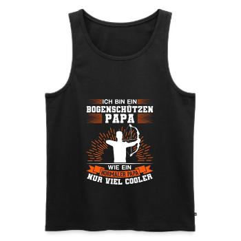 Bogenschütze Papa Bogenschießen Bogenschiessen - Männer Premium Bio Tank Top - Schwarz - Vorne - AI Model Male 178 light (178cm)