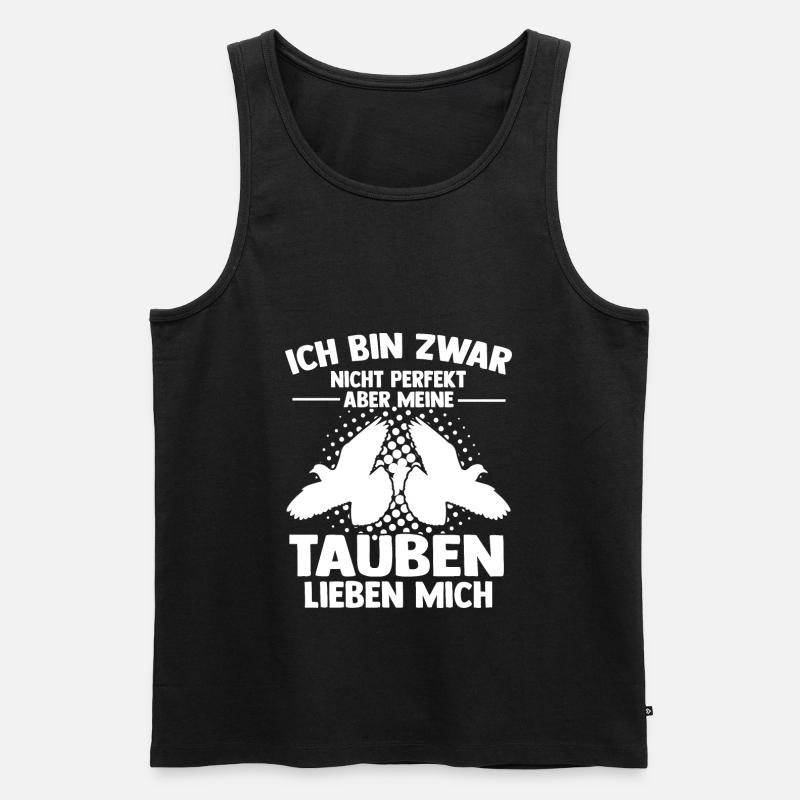 Taube Tauben Taubenzüchter Geschenk - Männer Premium Bio Tank Top - Schwarz
