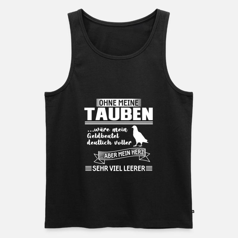 Taube Brieftaube Tauben Geschenk - Männer Premium Bio Tank Top - Schwarz