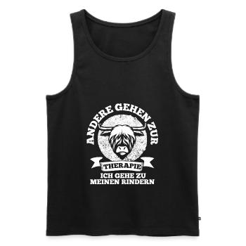 Schottisches Hochlandrind Rind Rinder Geschenk - Männer Premium Bio Tank Top - Schwarz - Vorne - Michal (187cm)
