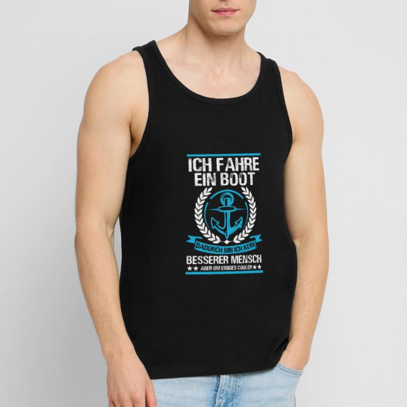 Boot Motorboot Boote Geschenk Männer Premium Bio Tank Top