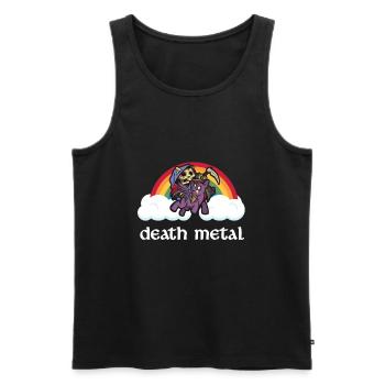 Death Metal Heavy Metal Unicorn Geschenk - Männer Premium Bio Tank Top - Schwarz - Vorne - Michal (187cm)
