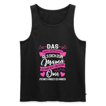 Mama Oma Werdende Oma Geschenk - Männer Premium Bio Tank Top - Schwarz - Vorne - Michal (187cm)