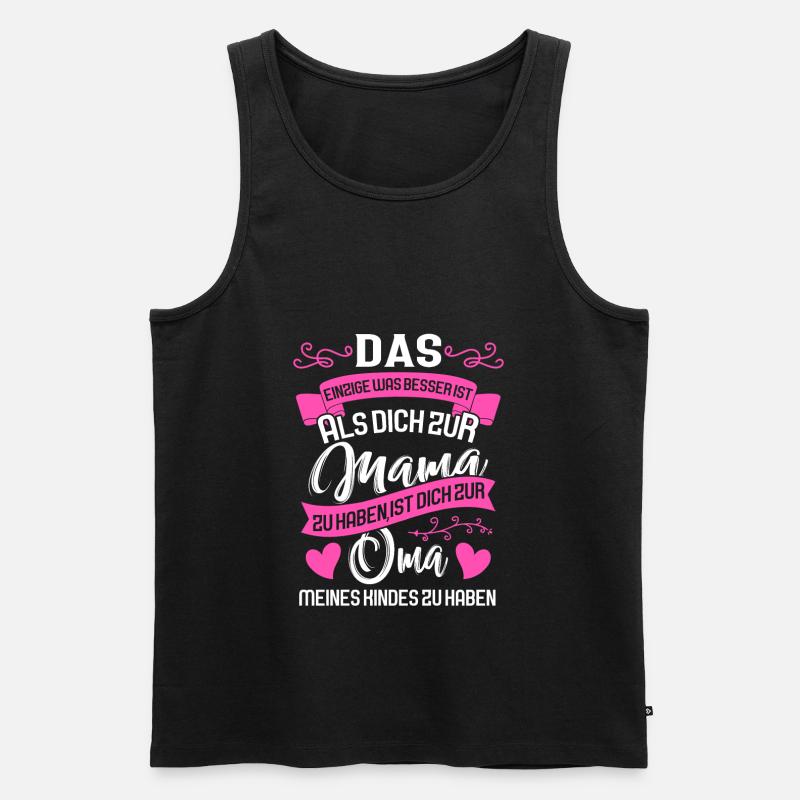 Mama Oma Werdende Oma Geschenk - Männer Premium Bio Tank Top - Schwarz