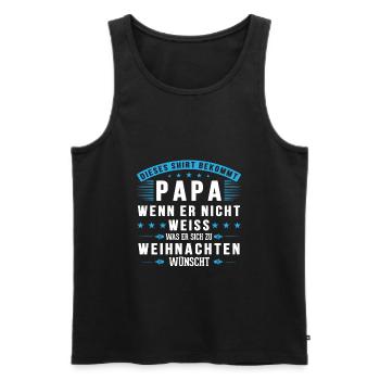 Papa Weihnachten Lustig Vater Geschenk - Männer Premium Bio Tank Top - Schwarz - Vorne - Michal (187cm)