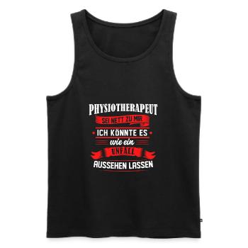 Physiotherapeutin Physiotherapeut Physiotherapie - Männer Premium Bio Tank Top - Schwarz - Vorne - Michal (187cm)