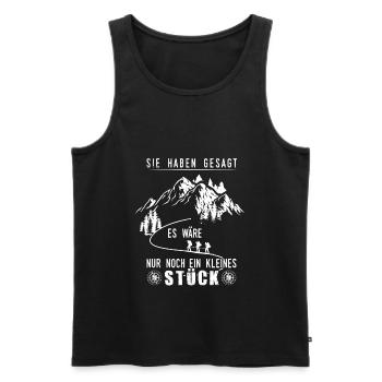 Wandern Wanderer Gebirge Geschenk - Männer Premium Bio Tank Top - Schwarz - Vorne - AI Model Male 178 light (178cm)